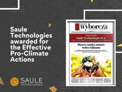 Saule Technologies awarded for the Effective Pro-climate Actions by Gazeta Wyborcza(1)