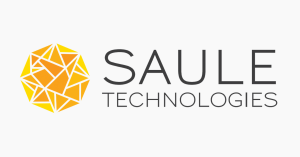 Saule Technologies logo on a grey background